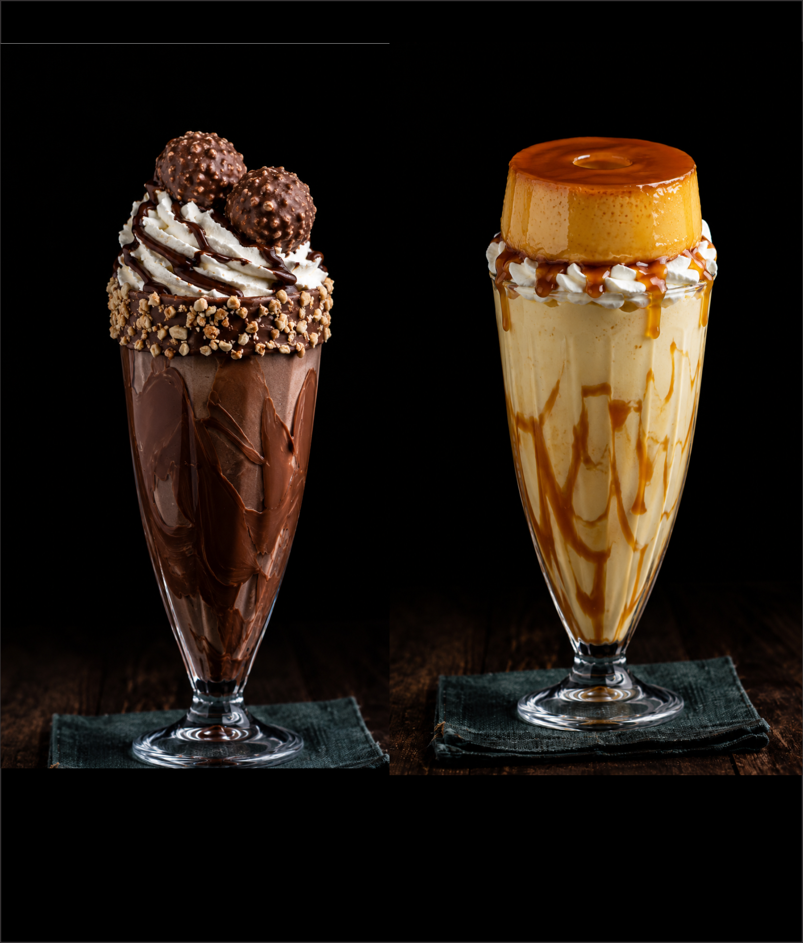 Milkshakes da Linha Luxo